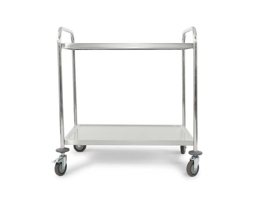 DESSERTE CHARIOT INOX 2 NIVEAUX