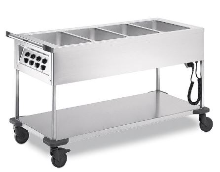 CHARIOT BAIN MARIE 4 CUVES