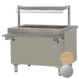 [SBM20A] MEUBLE BAIN-MARIE 5 BACS AIR AVEC RAMPE
