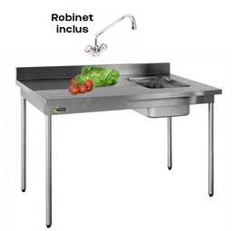 [TB12] TABLE DU CHEF L 1200 AVEC/SANS ETAGERE (CONFIG SELON DISPO)